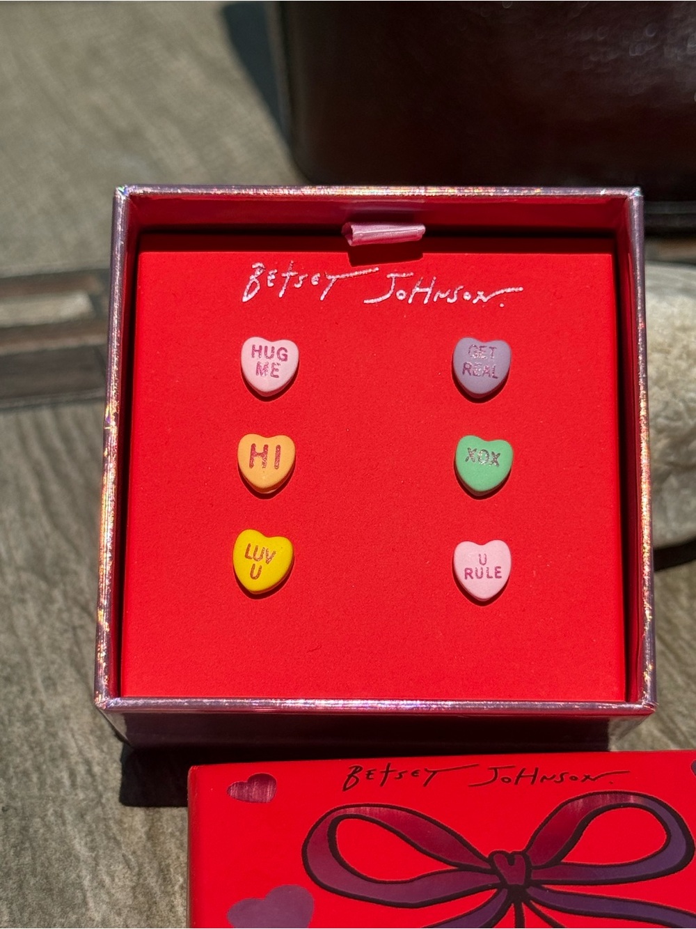 NWT Betsey Johnson Sweetheart
Conversation Heart Stud Earring Set